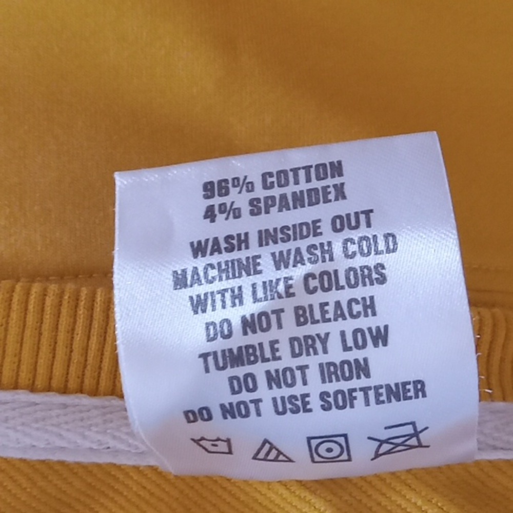 ZYIA Active Cutoff Cropped Crew Neck Sweatshirt Yellow Mustard M - Picture 8 of 8